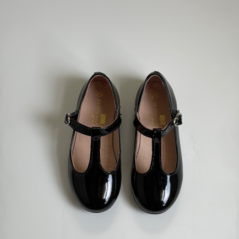 Black Patent Leather Kids Shoes 25EU
